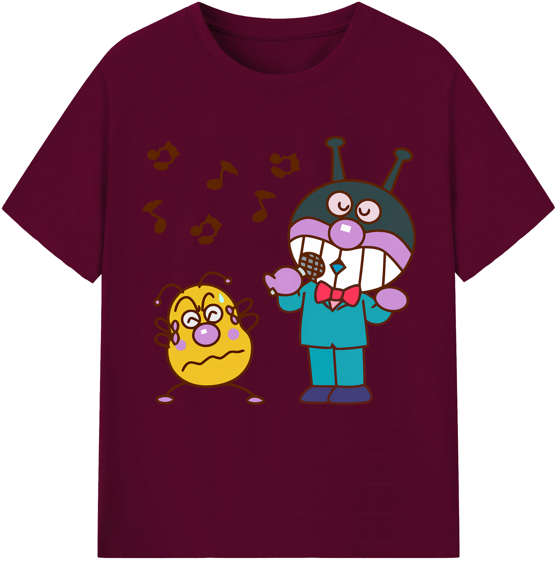 （画像用） アンパンマン Anpanman レディースカジュアルプリントTシャツ（綿100％）